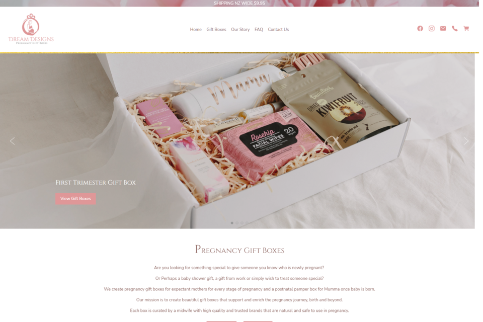 Dream Designs Pregnancy Gift Boxes -E-commerce