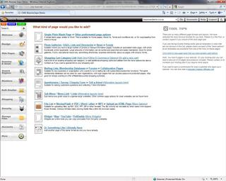 Add all types of pages and widgets