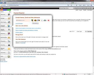Register domains, setup email and view statistics