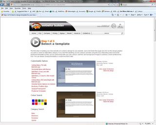 Select a website design by category or colour or layout